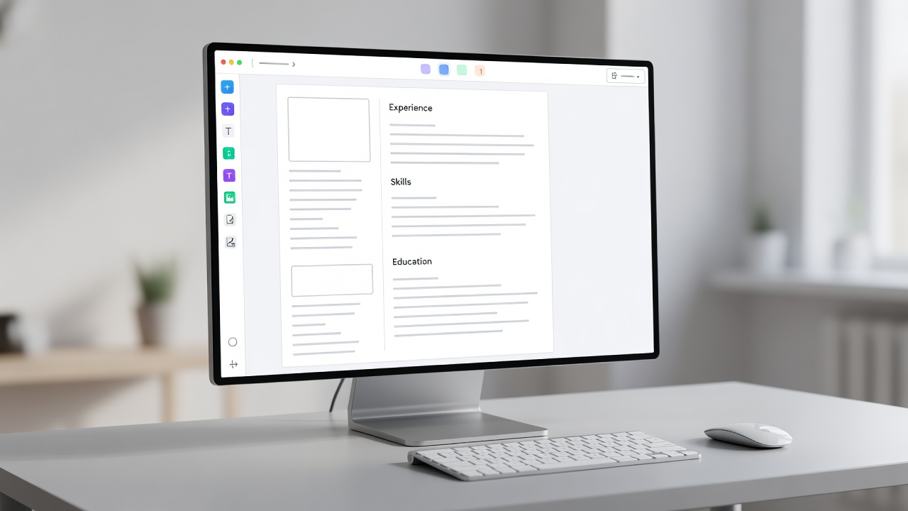 Canva graphic design suite for resume creation