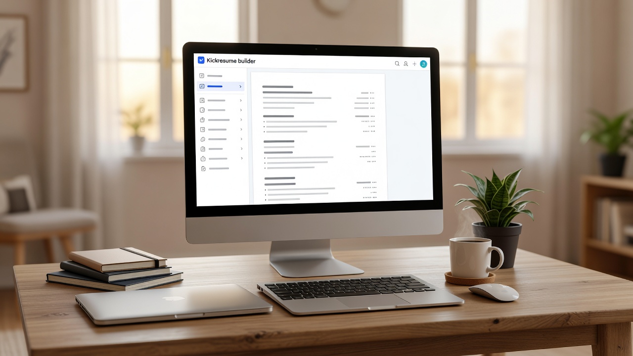 Kickresume builder application display
