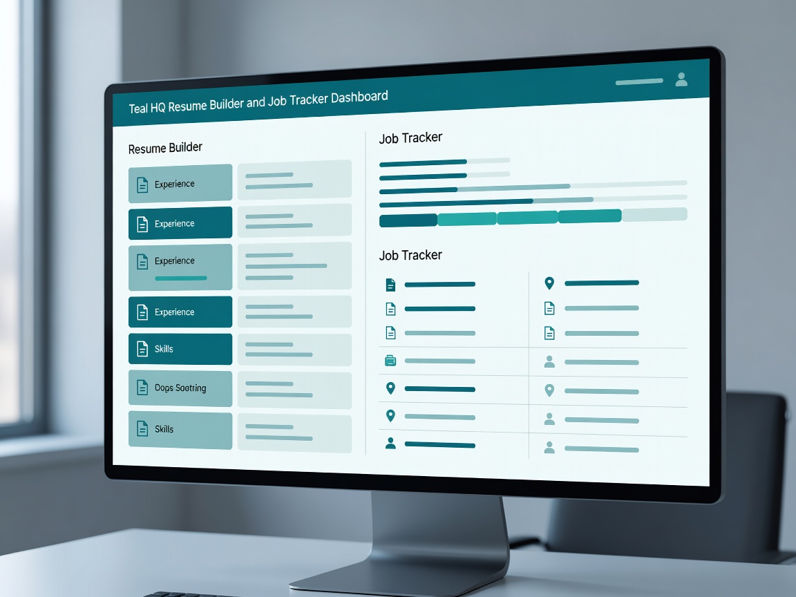 Teal HQ Resume Builder and Job Tracker Dashboard
